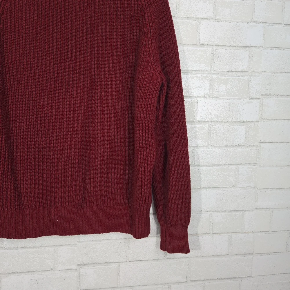 J. Crew heavy, dark red sweater